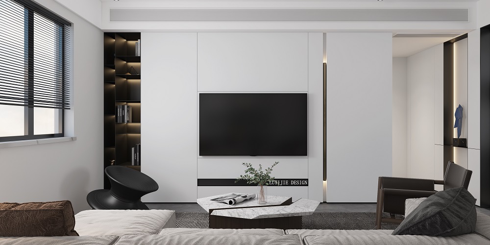 廣泰錦苑100㎡優雅繽紛二居室 裝修案例效果圖-01