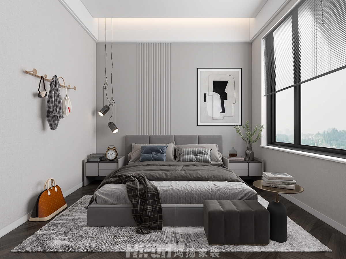 碧桂園300㎡新裝飾主義復式 裝修案例效果圖-10-2F臥室2