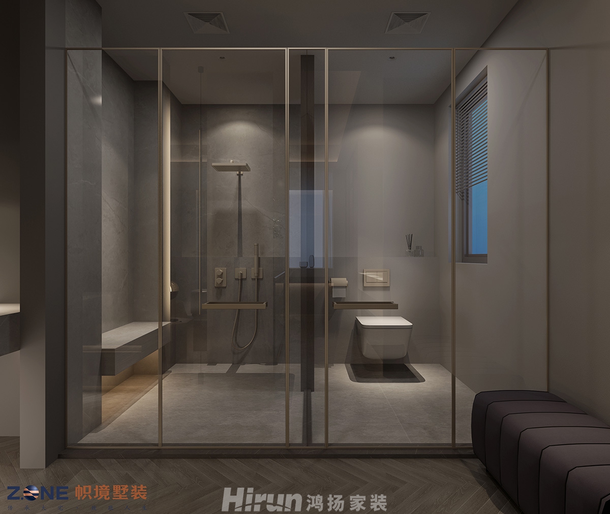 中建江山壹號(hào)220㎡雅致現(xiàn)代大平層 裝修案例效果圖-衛(wèi)生間