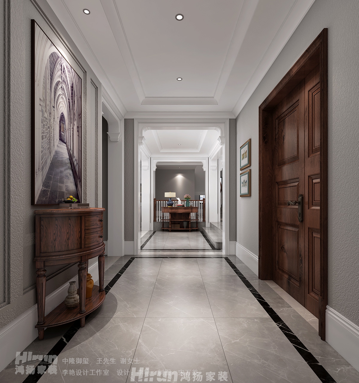 中隆國際御璽320㎡輕歐簡美復式 裝修案例效果圖-1