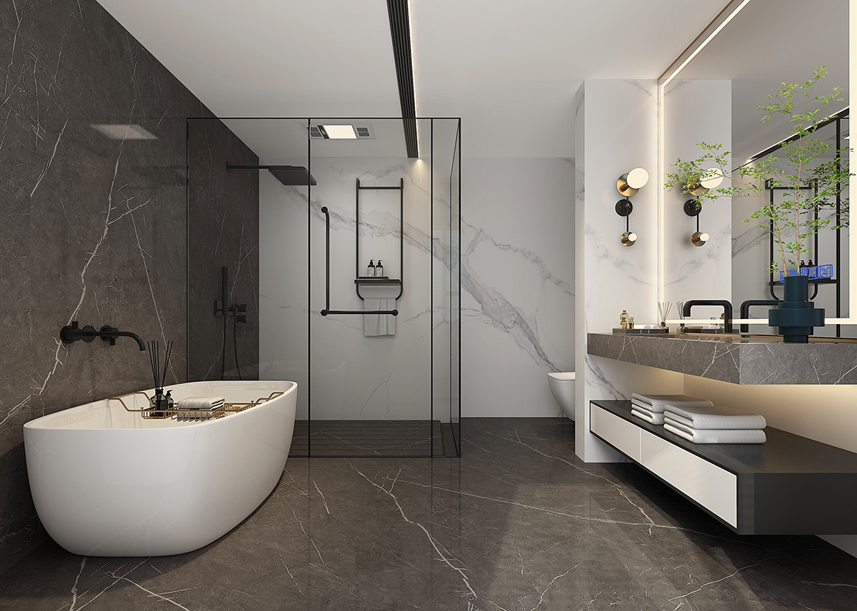 梅溪青秀128㎡雅致現(xiàn)代三居室 裝修案例效果圖-6