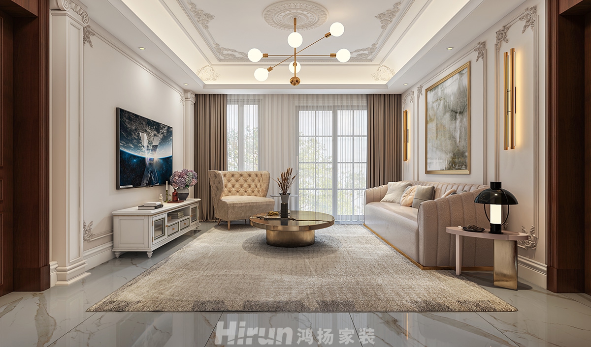 爵世名邸400㎡輕歐簡美別墅 裝修案例效果圖-7