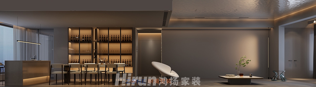 中建江山壹號(hào)220㎡雅致現(xiàn)代大平層 裝修案例效果圖-3