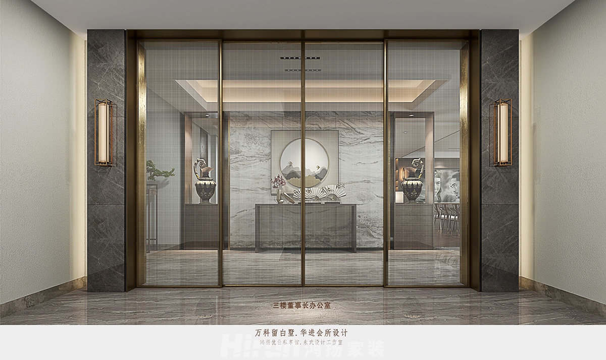 萬(wàn)科留白墅800㎡寫(xiě)意木構(gòu)會(huì)所 裝修案例效果圖-3.1