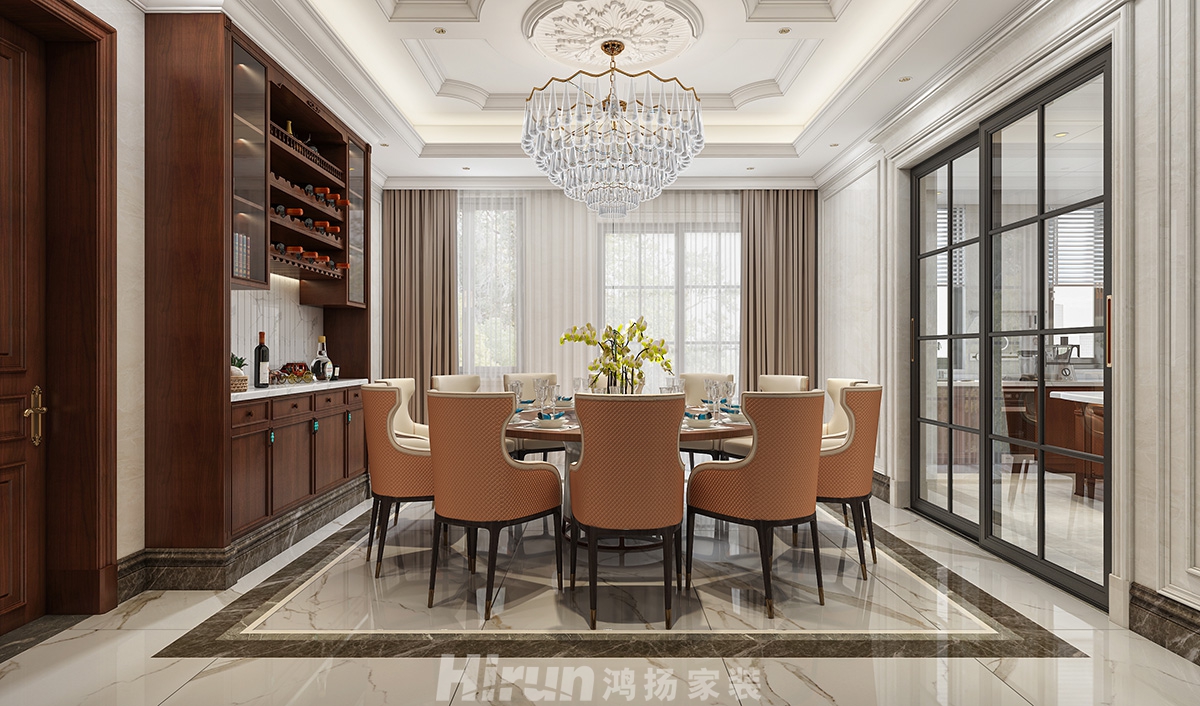 爵世名邸400㎡輕歐簡美別墅 裝修案例效果圖-5