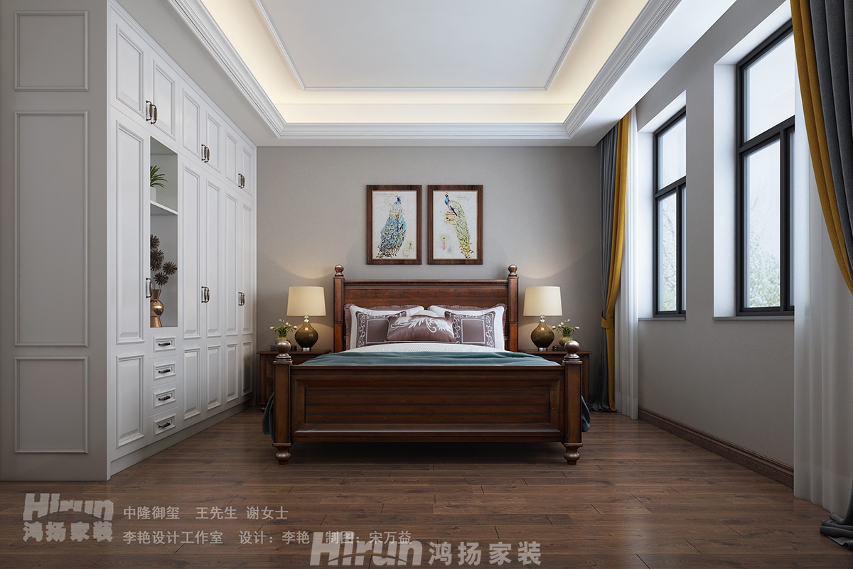 中隆國際御璽320㎡輕歐簡美復式 裝修案例效果圖-6