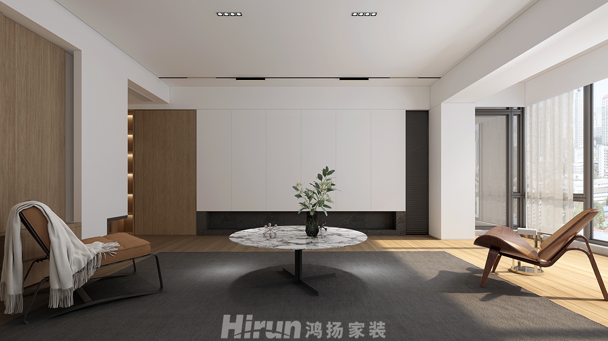 綠地湖湘中心144㎡北歐之光四居室 裝修案例效果圖-de3435dcc7a223c203e4482795f3ef2