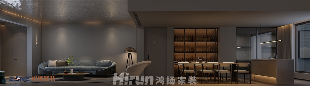 中建江山壹號(hào)220㎡雅致現(xiàn)代大平層 裝修案例效果圖-2