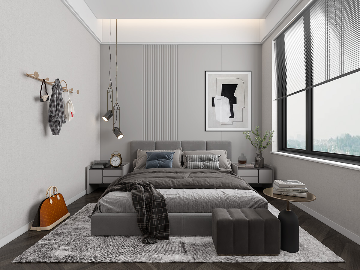 碧桂園280㎡新裝飾主義復(fù)式 裝修案例效果圖-10-2F臥室2