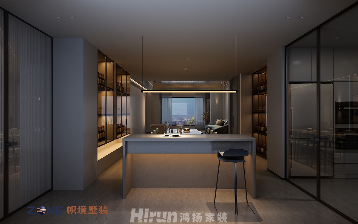 中建江山壹號(hào)220㎡雅致現(xiàn)代大平層 裝修案例效果圖-餐廳