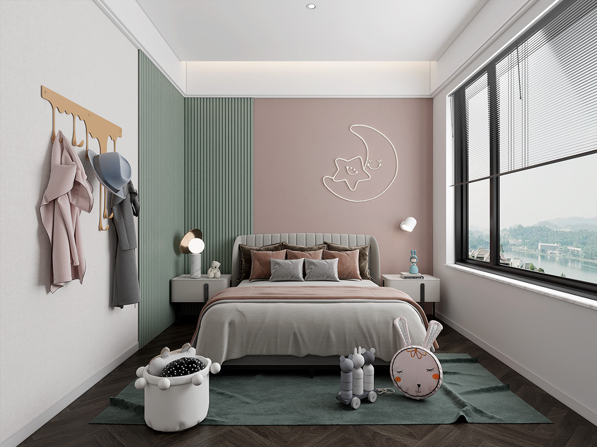 碧桂園280㎡新裝飾主義復(fù)式 裝修案例效果圖-11-3F子女房