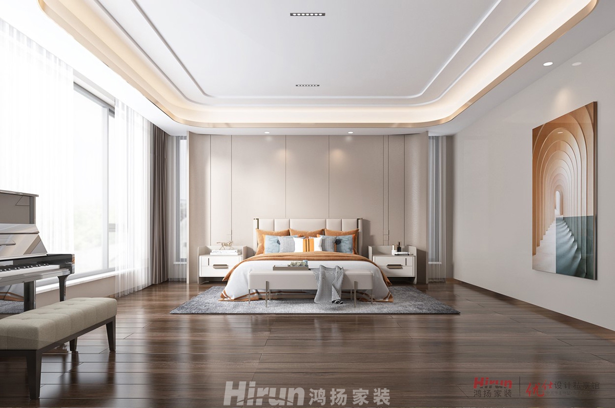 致地龍熙臺400㎡新裝飾主義別墅 裝修案例效果圖-14.2樓-大女兒房