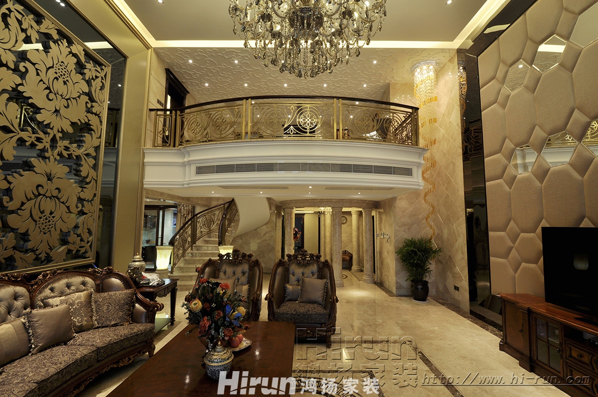 長沙華都450㎡歐美香頌別墅 裝修案例效果圖-圖8