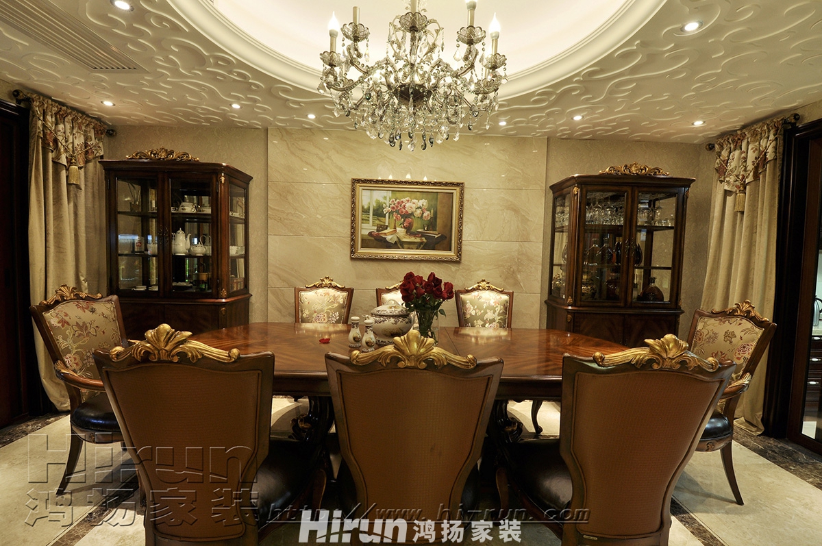 長沙華都450㎡歐美香頌別墅 裝修案例效果圖-圖13