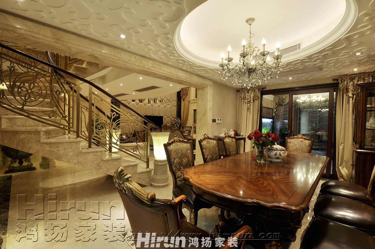 長沙華都450㎡歐美香頌別墅 裝修案例效果圖-圖11