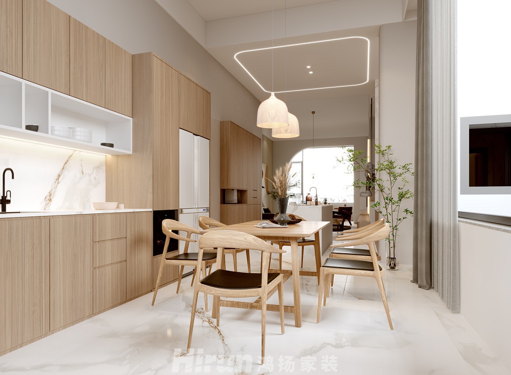 未來(lái)城130㎡北歐之光四居室 裝修案例效果圖-餐廳(2 )