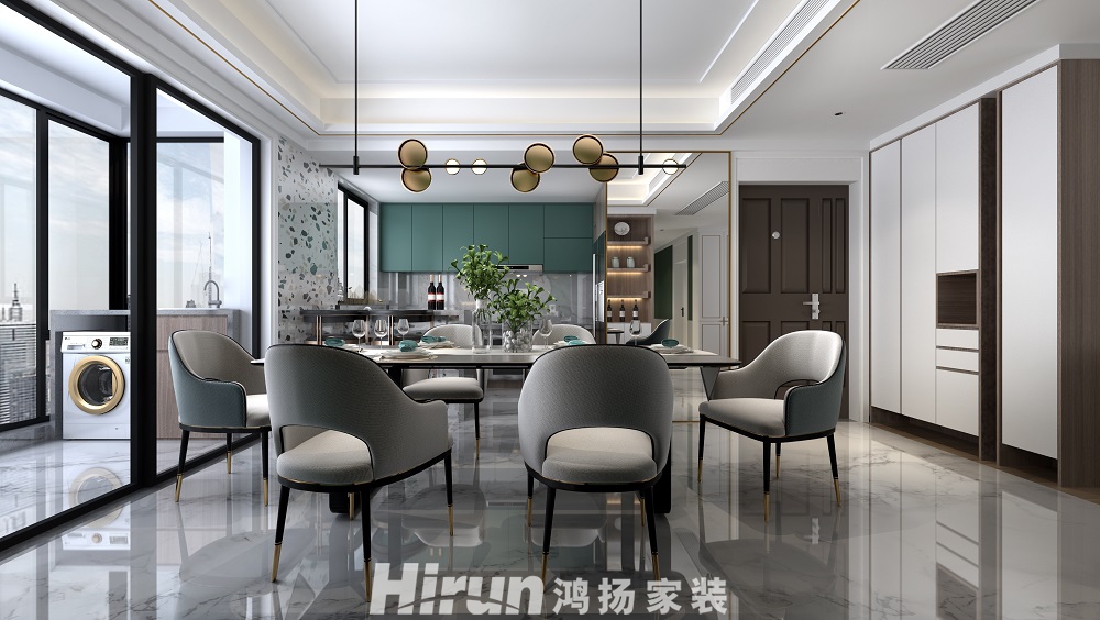 金茂灣140㎡雅致現代四居室 裝修案例效果圖-4