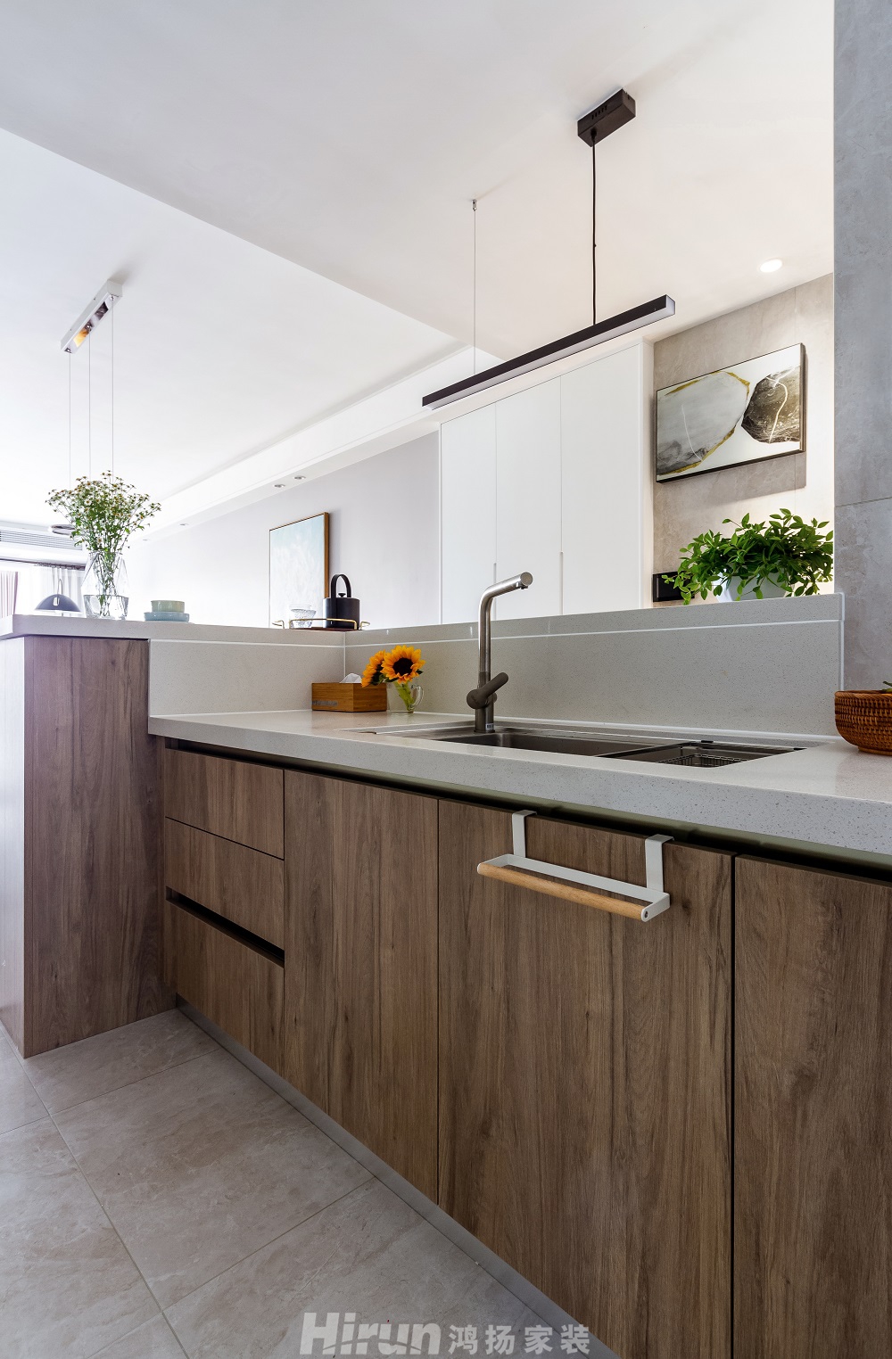 北辰三角洲118㎡北歐之光三居室 裝修案例效果圖-003