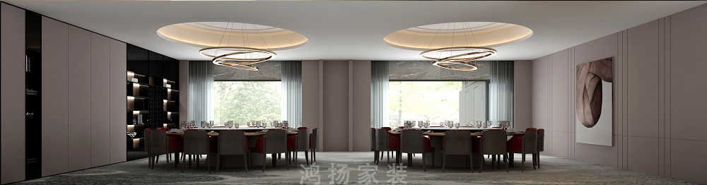 湘江壹號260㎡雅致現代復式 裝修案例效果圖-2