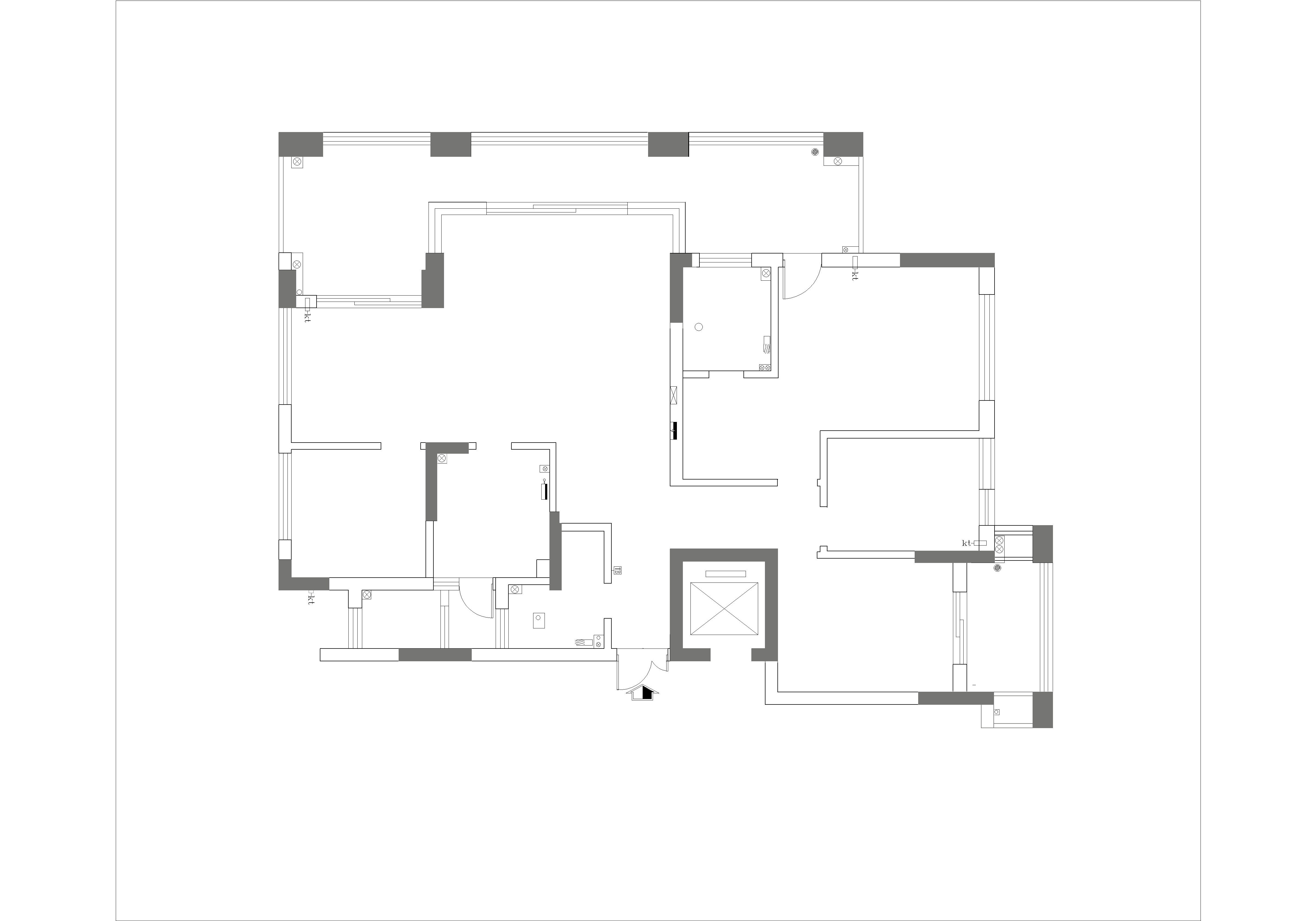 中城麗景香山140㎡極簡侘寂三居室 裝修案例效果圖-原始圖