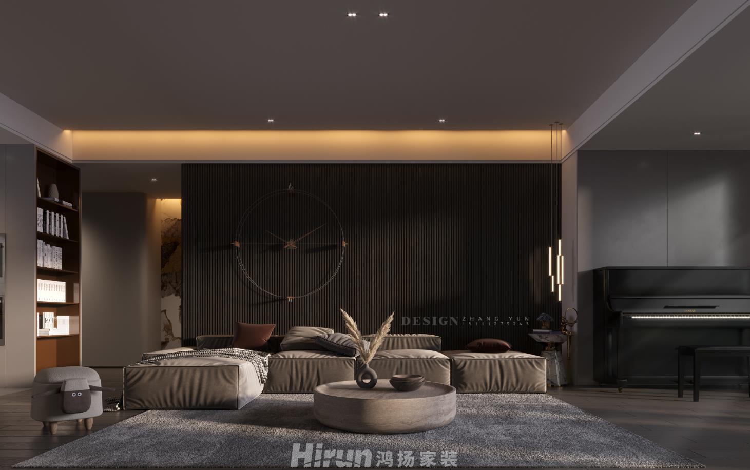 大唐印象138㎡雅致現代四居室 裝修案例效果圖-1 (1)