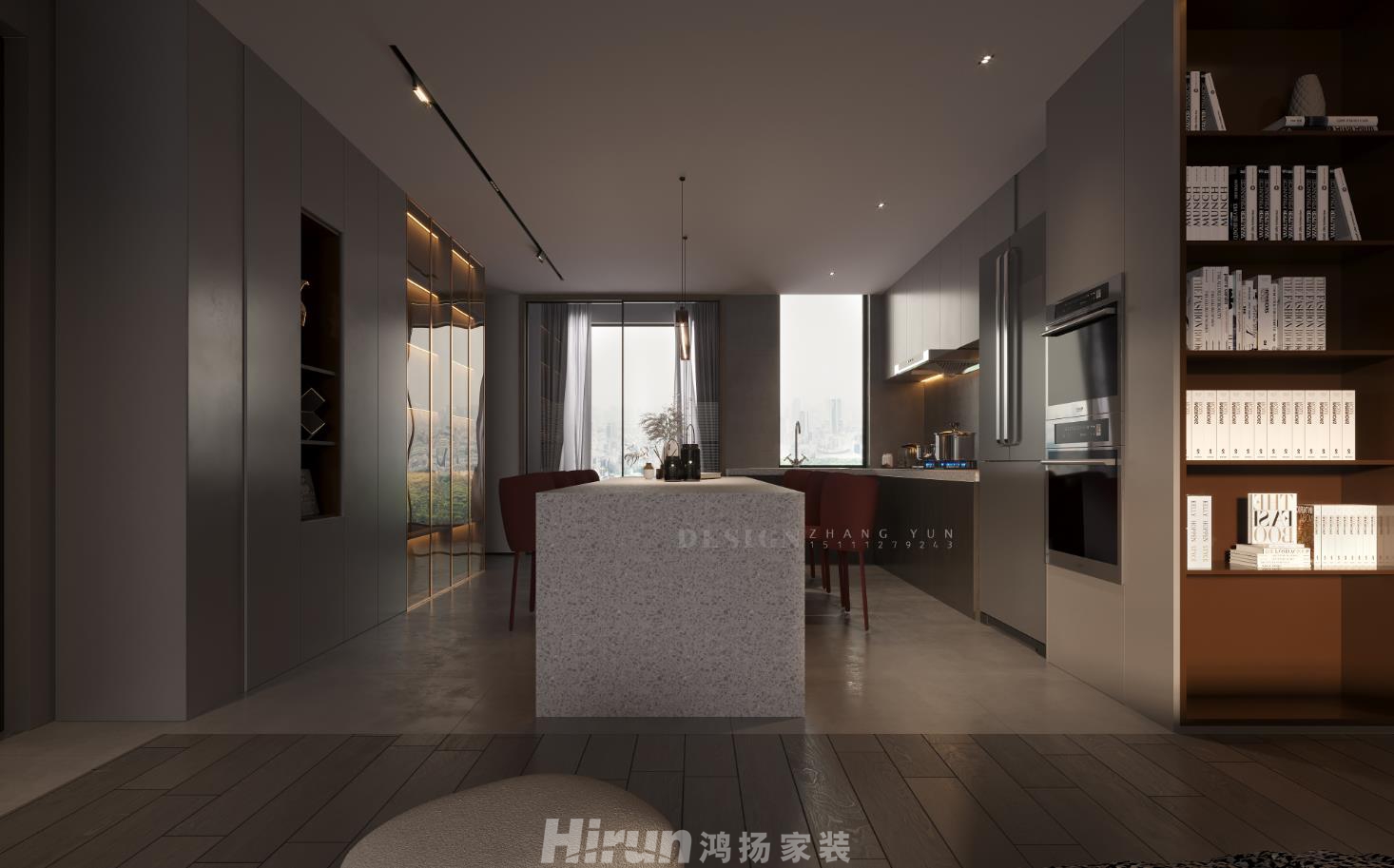 大唐印象138㎡雅致現代四居室 裝修案例效果圖-1 (3)