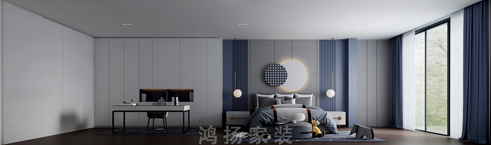 湘江壹號260㎡雅致現代復式 裝修案例效果圖-7