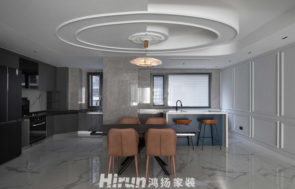 克拉美麗山莊200㎡新裝飾主義大平層 裝修案例實景圖-05