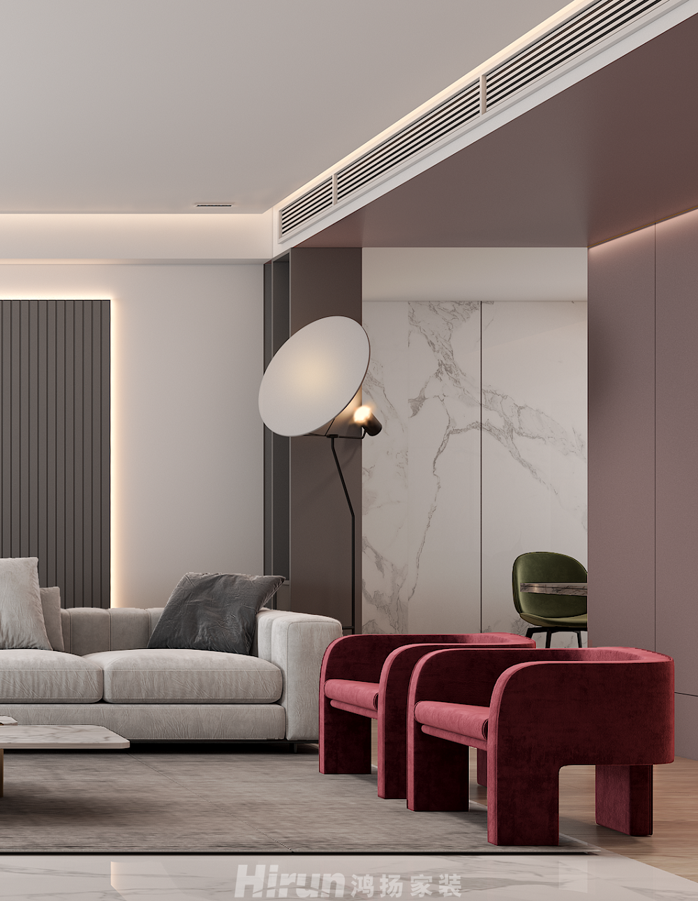 八方小區120㎡雅致現代三居室 裝修案例效果圖-過道1