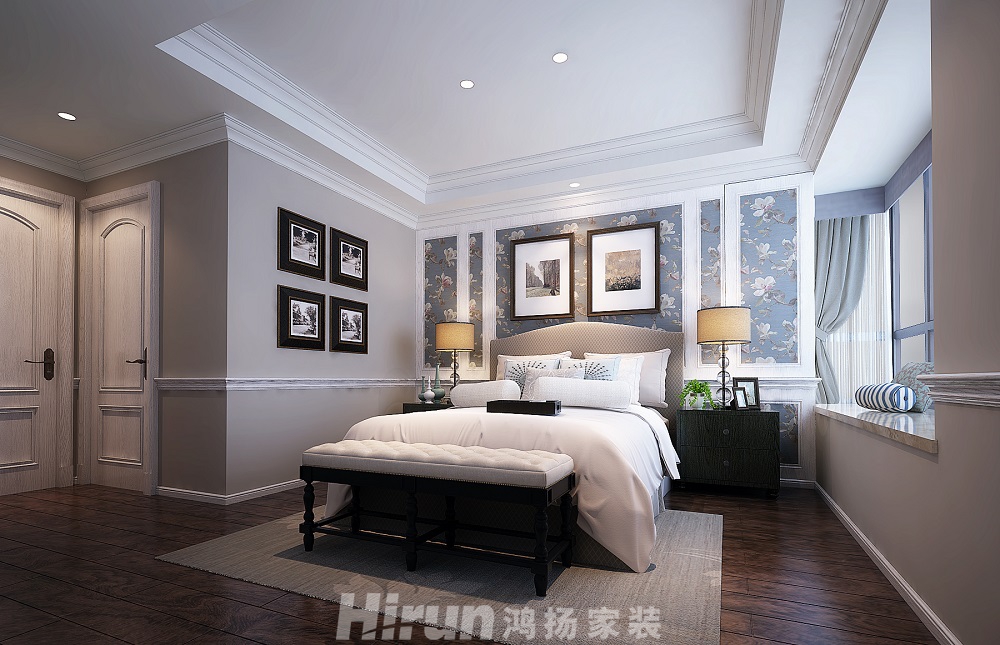 豐源國際150㎡歐式田園四居室 裝修案例效果圖-主臥