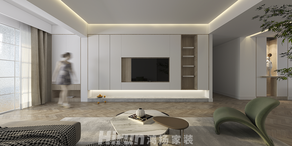 潤和長郡170㎡雅致現代四居室 裝修案例效果圖-3