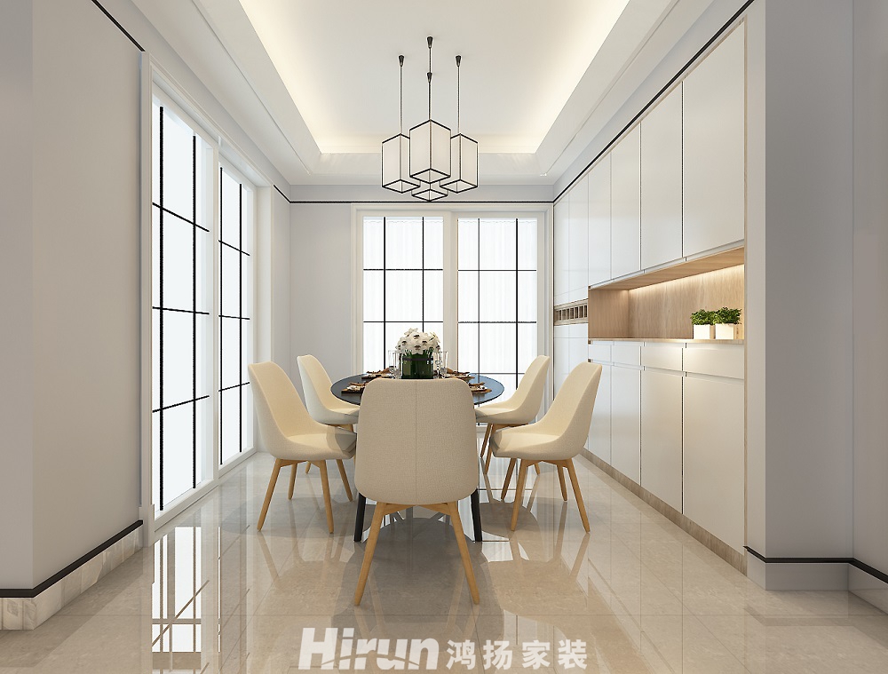 公園華庭140㎡北歐之光四居室 裝修案例效果圖-3