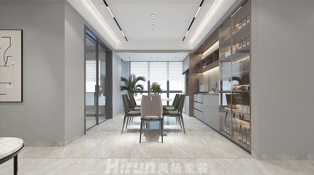 景秀家園145㎡雅致現(xiàn)代四居室 裝修案例效果圖-5