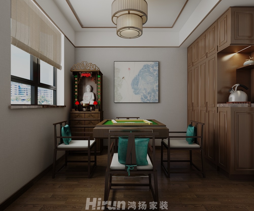 三一翡翠灣146㎡復合寫意四居室 裝修案例效果圖-臥室11