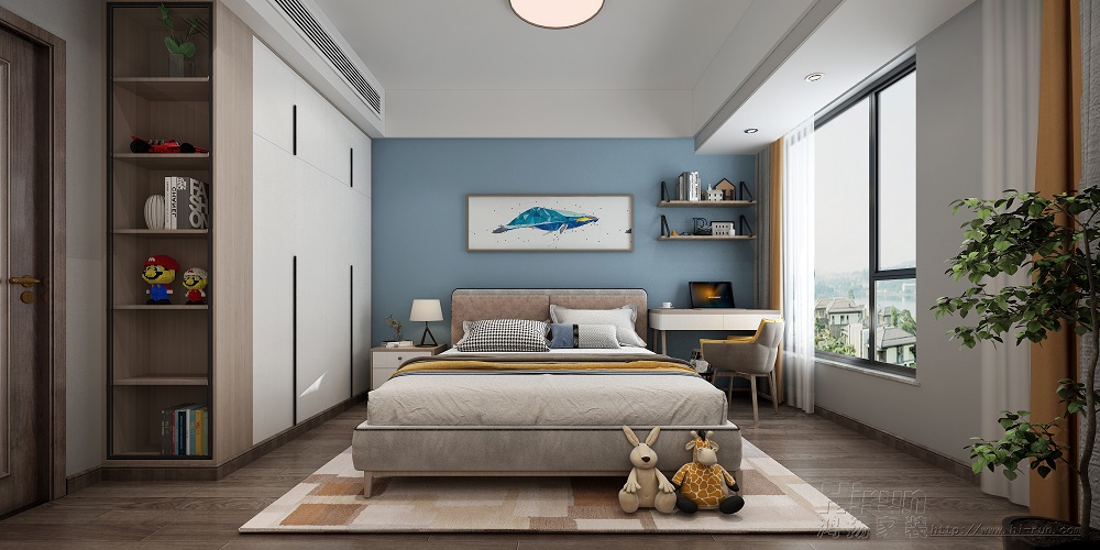 聯誼麗景灣160㎡復合寫意四居室 裝修案例效果圖-8