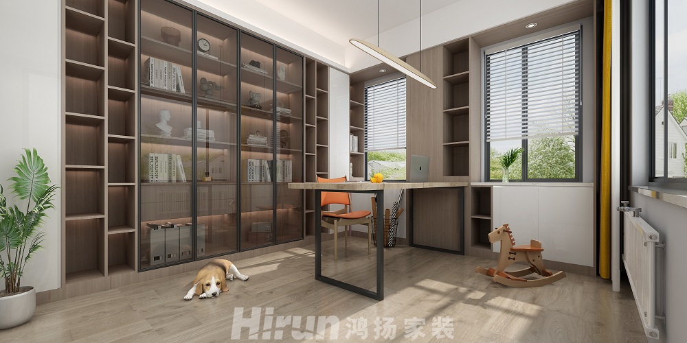 融創(chuàng)提香藍(lán)岸200㎡北歐之光復(fù)式 裝修案例效果圖-12