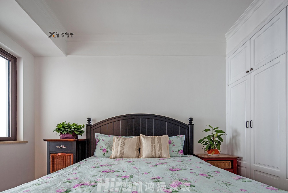 南國中心96㎡輕歐簡美二居室 裝修案例效果圖-主臥