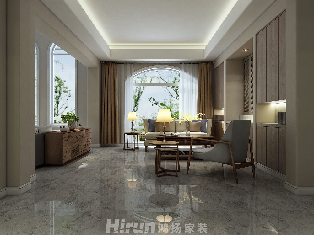 青竹園260㎡雅致現(xiàn)代別墅 裝修案例效果圖-O132376365605618