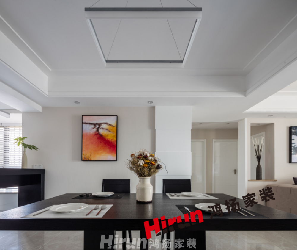 南湖玫瑰灣140㎡雅致現代四居室 裝修案例效果圖-4