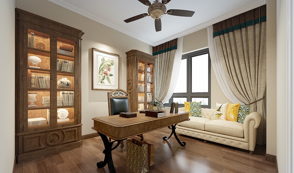 東部美的城100㎡輕歐簡美三居室 裝修案例效果圖-FFF (2)