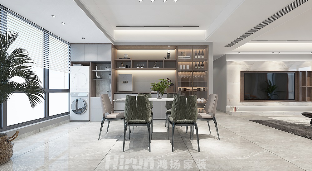 景秀家園145㎡雅致現(xiàn)代四居室 裝修案例效果圖-4