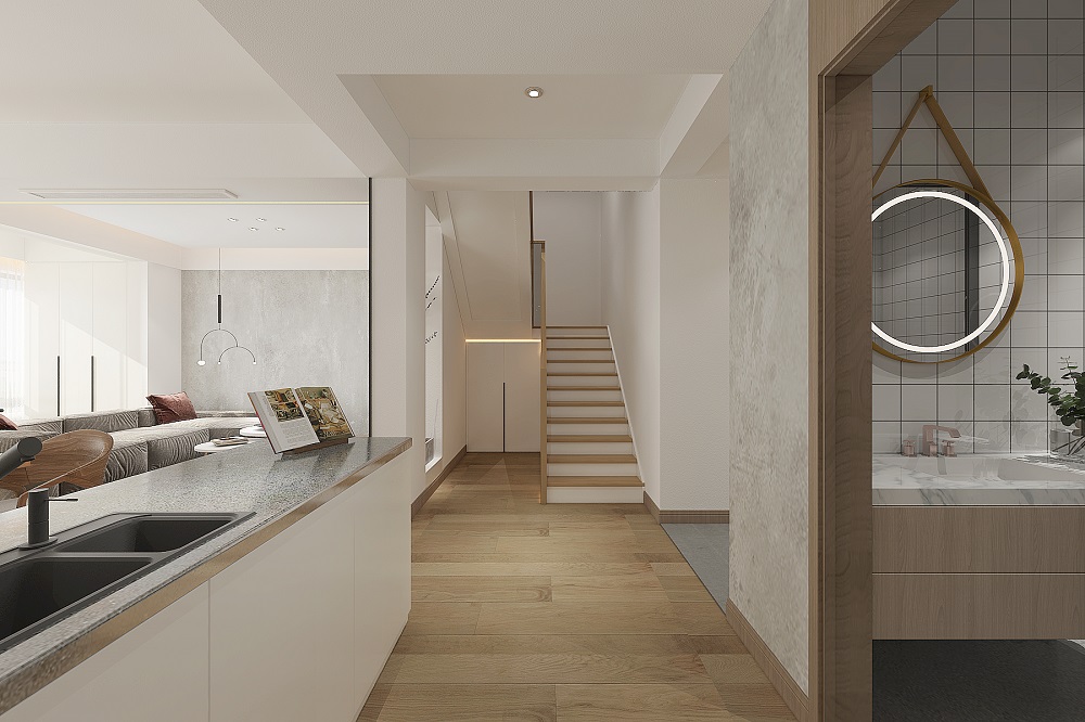 當代上品灣160㎡北歐之光四居室 裝修案例效果圖-03