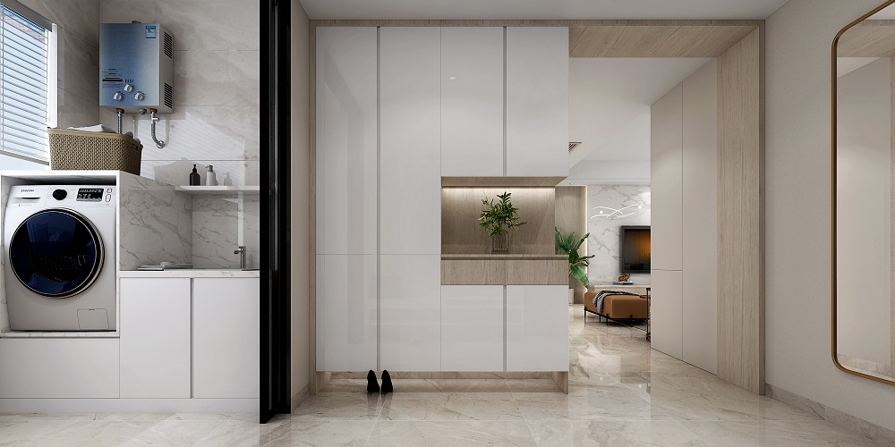 中泰財(cái)富湘江90㎡北歐之光二居室 裝修案例效果圖-1