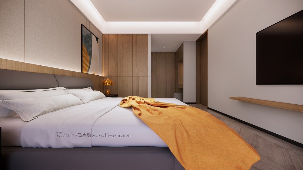 湘銀小區120㎡北歐之光三居室 裝修案例效果圖-06主臥