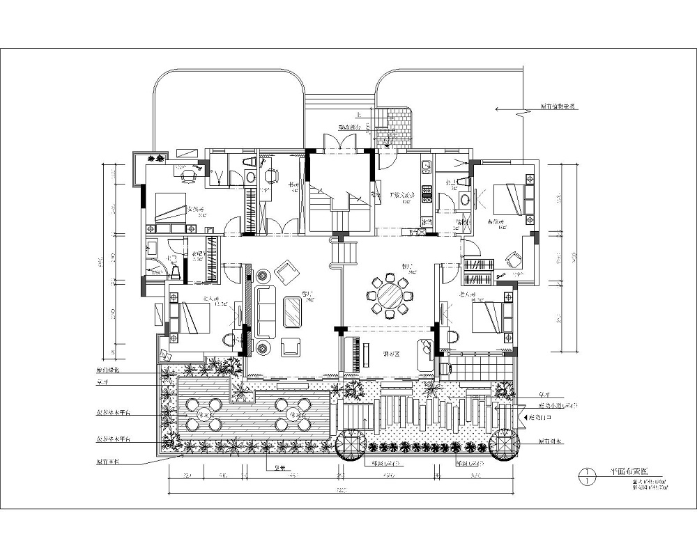 樂仙小鎮220㎡北歐之光大平層 裝修案例效果圖-平面-Model