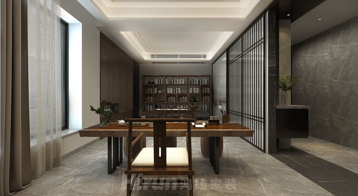 云頂梅溪湖409㎡寫意木構復式 裝修案例實景圖-836856e334643047fe321a41f5b7204