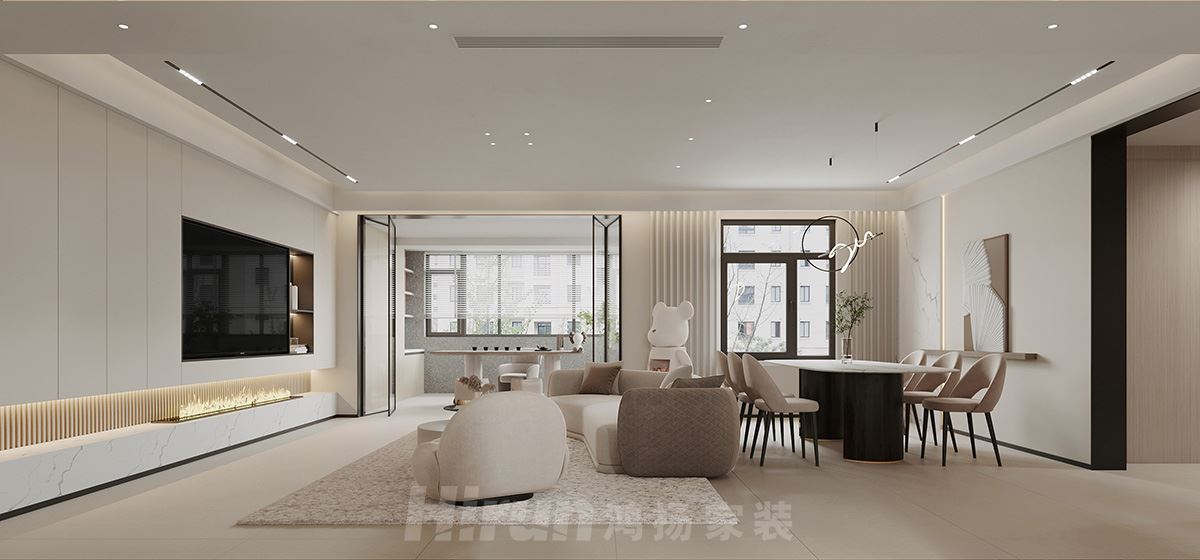 東方名苑.首府180㎡極簡侘寂三居室 裝修案例效果圖-image14