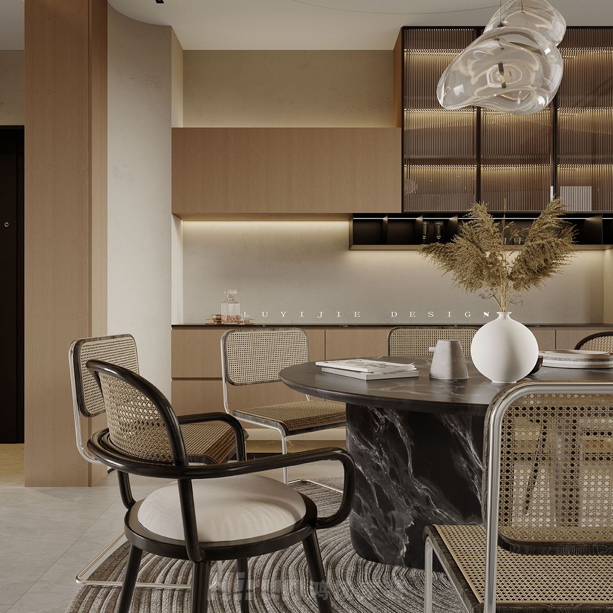 和順苑360㎡輕歐簡美復式 裝修案例效果圖-03