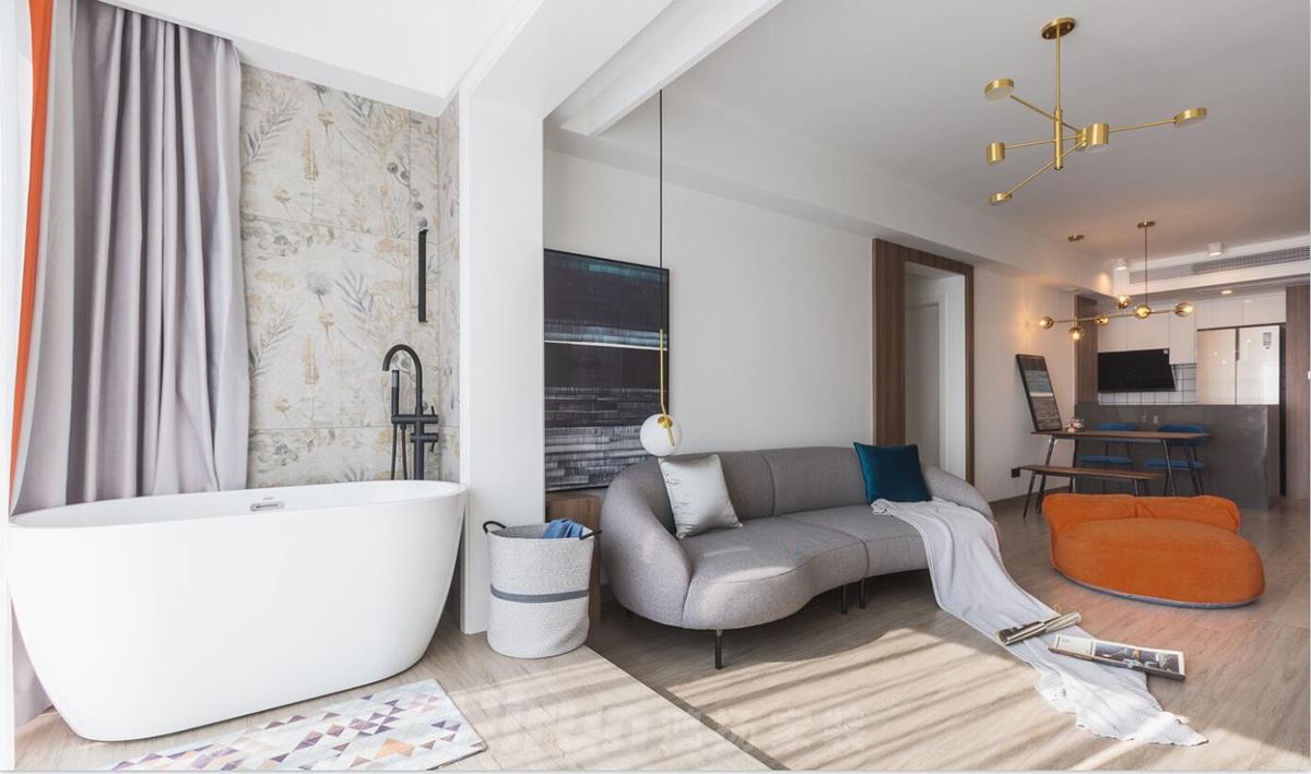 京武浪琴山80㎡北歐之光二居室 裝修案例效果圖-IMG_0525-HDR