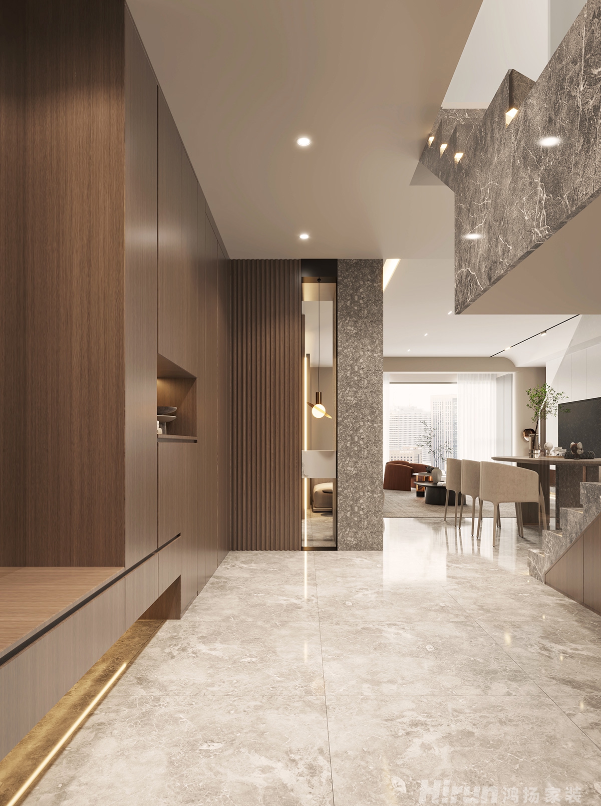 卓越千山里160㎡北歐之光別墅 裝修案例效果圖-3